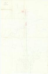 ["The document represents a plan item is a hand-drawn map of the Mississippi River Delta and depicts a tentative plan of the proposed gulf outlet for the Mississippi River. The channel is annotated in green. Areas inscribed K-M are outlined in red. Information pertaining to the fairway is annotated in pink. Area plan (orthographic projections; map); 36 1/4 x 56 inches."]