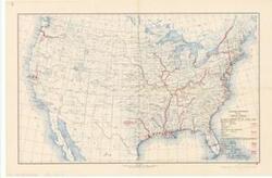 ["The document represents a map item is a national map depicting all of the waterways improved by the United States and those, which are state, foreign, and privately-owned as well as the waterways that are projected but not completed by either group. Featured on the map is the projected waterway in Texas, authorized by the 1945 Rivers and Harbors Act. Historical map (national; gel-lithograph); 20 1/2 x 31 inches; Stamped (red): 1945 Rivers and Harbors Act; Annotation (stamped; red ink) of projected US waterway 9 to 12 feet deep from Galveston to Fort Worth Texas."]