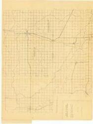 ["The document represents a map item is a topographic map of Kingfisher, Canadian, and Blaine Counties in Oklahoma featuring the drainage boundaries for Kingfisher and Uncle John's Creeks. Map depicts roads, highways, waterways, railways, buildings, city/town centers, and federal land. Topographic map (diazotype, blackline print); 33 x 45 1/2 inches."]