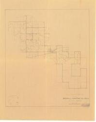 ["The document is a map indicating Rural Delivery Routes No. 1 and 2, Boswell, Choctaw County, Oklahoma Historical map (diazotype, blackline print); 19 7/8 x 15 15/16 inches."]