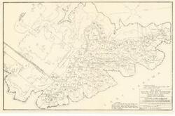 ["The document represents a plan item is a plan of 108 lots for the home sites area Caney Creek, which is located on the northern coast of Lake Texoma. Lots (land; diazotype, blackline print); 10 7/16 x 16 1/16 inches; R-V22-4/7.1."]