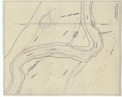 ["The document represents a plan item is a site plan for proposed channel changes to small portions on the Washita River, east of U.S. 77, south of Davis, and north of Ardmore. Site plan (diazotype, blueline print); 21 1/8 x 17 1/16 inches."]