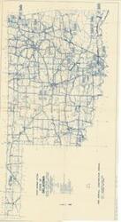 ["The document represents a map item is a topographic map of the State of Oklahoma and depicts the state's highway system. Map features the 1945 Overall Construction Program and indicates the estimated total cost and federal aid funds for each project at their site location. Topographic map (positive blueprint); 19 1/8 x 25 1/2 inches."]