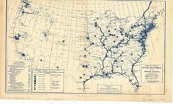 ["The document is a map indicating Commercially Navigable Inland Waterways of the United States Navigation chart (nautical chart; positive blueprint); 10 1/8 x 17 1/8 inches."]