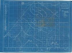 ["The document represents a map item is a geological map of the San Jon Structure in Quay County, New Mexico and features contours showing configuration top of Santa Rosa sandstone. Geological map (contour map; blueprint); 24 3/4 x 34 1/4 inches."]