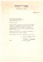 ["Reverend Billy Graham received a book from Mr. Josh Lee, a member of the Civil Aeronautics Board, and thanked him for his thoughtfulness. He expressed his appreciation for the book and mentioned his admiration for another preacher, Charles Wellborn. Graham thanked Lee for his interest in their work."]