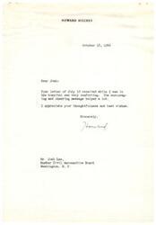 ["Howard Hughes received a comforting letter from Josh Lee while he was in the hospital, and he appreciates the thoughtfulness and best wishes."]