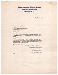 ["The document is a thank you note from Bill Stigler to Josh Lee for attending an \"inauguration\" event. Stigler mentions taking a photograph and expresses his pleasure in complying with Lee's request. The document ends with warm regards and a sign off as \"Sincerely your friend, Bill W. G. Stigler, M.C.\""]