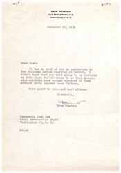 ["Drew Pearson thanks Josh for contributing to the National Jewish Hospital at Denver, expressing surprise that a government servant like Josh would be on the donor list. He commends Josh for his generosity and wishes him well."]