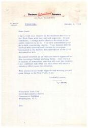 ["The President of Braniff International Airways, T.E. Braniff, commends Josh Lee for his dissent in the Southern Service to the West Case, praising his character, courage, and dedication to the public interest. He believes that Lee's dissent will have a positive impact on the situation and includes an editorial from the Dallas Morning News as an example of the support Lee has received. Braniff wishes Lee all the best in the New Year."]