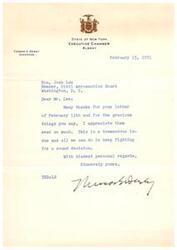 ["Governor Thomas E. Dewey of New York thanks Honorable  Josh Lee for his letter and kind words regarding a significant issue. Dewey expresses gratitude and mentions the importance of continuing to fight for a sound decision."]