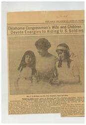 ["Congressman's Family Supports United States Soldiers Through Entertainment and Red Cross Work."]