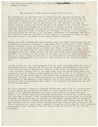 ["In 1919, the writer traveled to Europe with a delegation of Congressmen to observe the aftermath of World War I. They visited Brest and St Nazairre in France, witnessing celebrations of peace being signed. They saw the reconstruction efforts by American engineers, including the building of docks and warehouses. The delegation also learned about the challenges faced by the Army, such as the issue of colored soldiers marrying French women. They traveled on a special train to Bordeaux and saw American soldiers receiving training before deployment."]