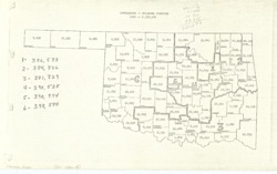 ["The document outlines a 1965 Reapportionment Plan that is based on data from the 1960 census. It includes a historical map measuring 8 1/2 by 14 inches, with inscriptions on the reverse side."]