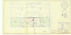 ["This document serves as the master site plan for Cimarron Field in Oklahoma City, Oklahoma, and is labeled as Exhibit A. It outlines proposed buildings, pavement, and changes to property lines, along with details of the current project's property acquisition. The plan includes color-coded annotations and was originally attached to Items 47, 48, 49, 50, and 51. It is a site plan (diazotype, blueline print) measuring 8 9/16 x 17 inches, identified as Project No. 9-34--102-01, and is Sheet No. 3 of 12. The document is inscribed and annotated with color codes."]