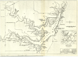 ["The document outlines the Recreation Site Recommendations for the Arbuckle Reservoir in the Washita River Basin, Oklahoma. It includes an area plan and a watershed map presented in an orthographic projection. The xerographic copy measures 10 1/2 by 14 7/16 inches and is labeled as Sheet 1 of 1, with the reference code RS/AR-7100."]