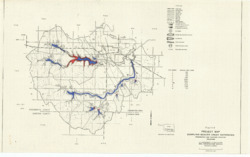 ["This map depicts the watershed areas within Pushmataha and Choctaw Counties in Oklahoma. It measures 8 1/2 by 13 15/16 inches and is labeled as Figure 8, featuring shaded regions to highlight specific details."]