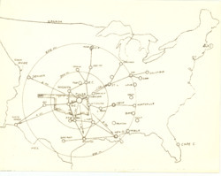 ["This document features an airline map centered on Tulsa, Oklahoma, measuring 8 1/2 by 10 15/16 inches."]