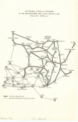 ["The document, identified as Docket No. 10758 et al., features a regional airline map measuring 12 15/16 by 8 1/2 inches."]
