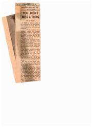 ["The document discusses complaints about sonic booms in the city, with residents expressing annoyance and concern about the impact on their daily lives. The schedule of the booms is mentioned, along with a reported incident of damage to a building. The document also mentions a letter on the subject and a humorous anecdote about Governor Bellmon's dislike of buttermilk."]