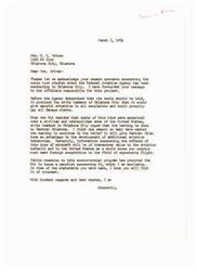 ["The Federal Aviation Agency has been conducting sonic boom studies in Oklahoma City, and has promised to address complaints and damage claims. Civic leaders in Oklahoma City support the testing as they believe it will benefit the development of aviation industries in the area. The FAA has issued a pamphlet about the program in response to public reaction. The letter acknowledges the concerns of Mrs. Brimmer and encloses the pamphlet for her information."]