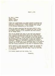 ["Mr. Paul E. Barker wrote to Senator Mike Monroney expressing his concerns about the sonic boom studies being conducted over Oklahoma City by the Federal Aviation Agency. He believes that the city did not volunteer for these tests and suggests using uninhabited areas for testing instead. He also mentions that civic leaders in Oklahoma City support the testing as it may benefit the development of aviation industries. Senator Monroney acknowledges Mr. Barker's concerns and forwards his message to the officials responsible for the project."]