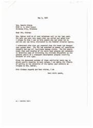 ["Mrs. Bishop called Mrs. Carver to complain about the booms from the Federal Aviation Agency damaging her garage door. Mrs. Carver relayed the message to the Senator, who promised to address the complaints and pay for legitimate damage claims. The Senator is informing the FAA about Mrs. Bishop's concerns. Other residents are also expressing their frustrations about the booms."]