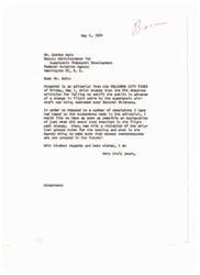 ["The author is requesting an explanation from Mr. Gordon Bain regarding a recent change in flight paths by supersonic aircraft over Central Oklahoma. They are seeking clarification on what occurred, whether it was a violation of original ground rules, and what measures are being taken to prevent similar issues in the future."]