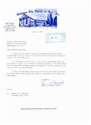 ["Pastor Leon C. Atwell of the Oklahoma City Church of God expresses support for the Sonic Boom studies being conducted over Oklahoma City and believes they are essential for the city's future. He urges Senator Monroney to continue the tests until completed."]
