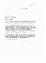 ["The letter is informing Mr. Brooks that the controversial sonic boom experiment in Oklahoma City has ended. The writer acknowledges Mr. Brooks' opposition to the project and mentions that data on public acceptability of such noises was needed. The writer promises to ensure that individuals affected by the experiment are treated fairly. The letter also mentions Mr. Wolle's visit to Mr. Brooks to discuss the issue."]