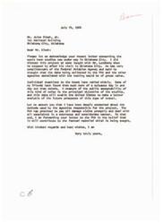 ["The first letter acknowledges the concerns about sonic boom studies in Oklahoma City and discusses the importance of collecting data for future analysis. The writer expresses concern about the methods used by agencies responsible for the project and promises to forward the letter to the FAA. The second letter, addressed to Senator Monroney, expresses opposition to the continuation of the sonic boom studies due to the perceived invasion of personal rights and property damage caused by the booms. The writer also criticizes the dissemination of false information by FAA representatives and highlights the need for objective evaluation of the booms' effects."]