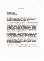 ["The letter addresses concerns about the sonic boom studies being conducted in Oklahoma City. The author discusses the importance of studying public reaction to sonic booms for the development of supersonic transport. The FAA disputes claims that the tests are unnecessary, stating that they are essential for understanding public reaction and potential structural damage. The author assures the recipient that concerns will be addressed and efforts will be made to keep the public informed."]