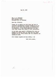 ["The letter addresses the issue of sonic booms in Oklahoma City and the controversy surrounding them. The writer expresses concern about the impact of the booms on physical health and property damage, and questions the responsibility of the government and scientists in addressing these issues. The writer also criticizes the recipient for their political beliefs and lack of faith in addressing the problem. There is also mention of dissatisfaction with local government and the impact of the booms on real estate."]
