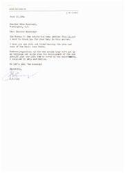 ["J.W. Cory thanks Senator Mike Monroney for his help in settling the Norman F. Dee estate and expresses support for the Sonic Boom tests, despite damage to his property. Senator Monroney thanks Cory for his note and acknowledges the ongoing debate on the Sonic Boom studies."]
