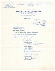 ["The document is an advertisement for a wholesale distributor of heating and insulation products in Oklahoma City. It lists various products and services they offer, along with contact information. The document also includes a request to Senator Mike Monroney to support Sonic Boom Tests being conducted."]