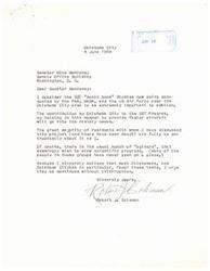 ["Robert Jo Coleman writes to Senator Mike Monroney expressing support for the SST \"sonic boom\" studies being conducted over Oklahoma City. He believes the studies are important for aviation and that the majority of residents are enthusiastic about them. He urges the senator to continue the tests without interruption."]