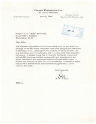 ["W.B. Cleary, president of Cleary Petroleum, Inc., writes to Senator A. S. \"Mike\" Monroney in support of continuing the SST boom tests in Oklahoma City. Despite initial irritation, Cleary believes the tests are beneficial for gathering information on supersonic flight and publicity for the area. He urges the senator to support the continuation of the tests."]