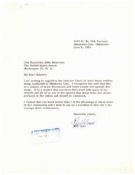 ["The author is writing to Senator Mike Monroney expressing support for sonic boom studies being conducted in Oklahoma City, despite opposition from some people. The author and their friends believe the tests are important to the nation and should continue. They acknowledge the Senator's knowledge of the benefits of these tests to the community and encourage their continuation."]