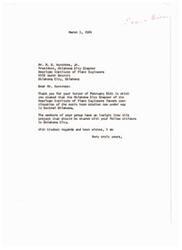 ["The Oklahoma City Chapter of the American Institute of Plant Engineers supports continuing sonic boom studies in central Oklahoma, believing that halting the program would impede aviation progress and overlook potential benefits in other fields. They urge Senator Monroney to consider technical data and medical evaluations before making a decision on the program."]