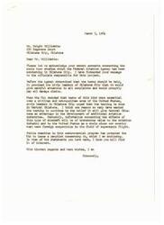 ["The letter is a response to concerns regarding sonic boom studies being conducted by the Federal Aviation Agency in Oklahoma City. The author expresses dissatisfaction with the testing and questions the impact it is having on the community. They urge Senator Monroney to stop the project and address the damages being caused by the sonic booms."]