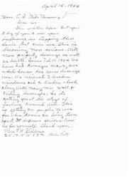 ["Mrs. TH Giddens is writing to Hon. A.S. Mike Monroney to request his help in stopping sonic tests that are causing property damage and health issues. She describes the damage to her own home and urges him to visit and see the extent of the problem for himself."]