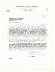 ["The letter expresses opposition to sonic boom testing over Oklahoma City, stating that the majority of citizens are against it and feeling that they are being subjected to the nuisance without consent. The writer urges the Senator to take action to address the concerns of the community."]