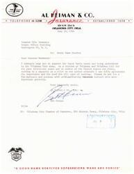["The letter is urging Senator Mike Monroney to support Super Sonic tests being conducted in the Oklahoma City area. The writer, Bob Heiman, emphasizes his experience as an Oklahoma City resident and former Air Force pilot to stress the importance of the testing. He also urges the Senator not to be swayed by opposition from certain groups."]