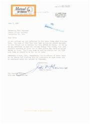 ["The letter from John P. Harris to Mike Monroney expresses support for the sonic boom tests in Oklahoma City despite the annoyance they may cause, emphasizing their importance to the nation and the city. In response, Mike Monroney acknowledges Harris' support and mentions forwarding his comments to the FAA for analysis."]