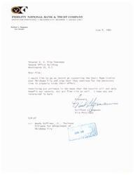 ["The letter expresses support for Sonic Boom studies over Oklahoma City and urges for them to continue for the necessary time to properly study their effects. The sender hopes that the results will benefit both the country and the city. The letter is addressed to Senator A. S. Mike Monroney."]