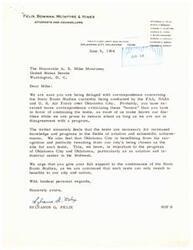 ["The document is a letter addressed to Senator A.S. Mike Monroney, expressing support for the Sonic Boom Studies being conducted over Oklahoma City by the FAA, NASA, and U.S. Air Force. The writers believe the tests are necessary for progress in aviation and scientific achievements, and that Oklahoma City is benefitting from the recognition and publicity resulting from being chosen as the test site. They urge Senator Monroney to give his full support to the continuation of the studies."]