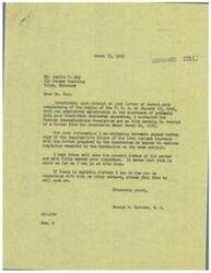 ["Dr. Amelia G. Roy complained about a ruling by the Federal Communications Commission (FCC) that she believed was unfavorable to her Short-Wave diathermy apparatus. Congressman George B. Schwabe contacted the FCC and received a response indicating that the proposed allocation of radio frequencies for medical equipment was still under consideration. The FCC had held hearings and received testimony from various services, including medical, regarding the need for frequencies. The FCC's proposal included designated frequency bands for medical use to reduce interference with radio reception. The final decision on allocations would be made after further consideration of evidence and input from interested parties."]
