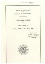 ["Regulation W, issued by the Federal Reserve Board, governs consumer credit for instalment sales and loans. It sets rules for down payments, instalment amounts, intervals, and maturities, as well as requirements for registration and licensing. The regulation also outlines exemptions for certain types of credits, such as business or agricultural loans. Additionally, it prohibits loans to make down payments and requires statements from borrowers. The regulation applies to transactions made after December 1, 1946."]