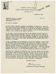 ["The document discusses proposed legislation for the construction of public buildings outside the District of Columbia. It outlines the authority granted to the Public Buildings Administration to acquire land, prepare drawings, and construct essential building projects. The legislation also includes provisions for selecting new projects and submitting revised reports to Congress. It emphasizes the need for equitable distribution of projects throughout the United States and specifies limits of cost for each project. The legislation aims to provide a continuing program of public construction within the limits set by Congress."]