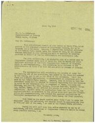 ["The document from Mr. Hollibaugh, Superintendent of Schools in Broken Arrow, Oklahoma, to Congressman Schwabe inquires about Federal Aid for schools to help rebuild a portion of a school building that burned down. The response from Mrs. A. L. Warren, Secretary of the Board of Education, states that benefits provided in Title V of the War Mobilization and Reconversion Act will be available, but procedures are still being formulated and funds have not yet been appropriated. Contact information for the Division Engineer in charge of handling individual cases is provided, and it is mentioned that funds under Title V typically cover engineers' plans and estimates. The document assures assistance from Congressman Schwabe's office and offers help whenever needed."]
